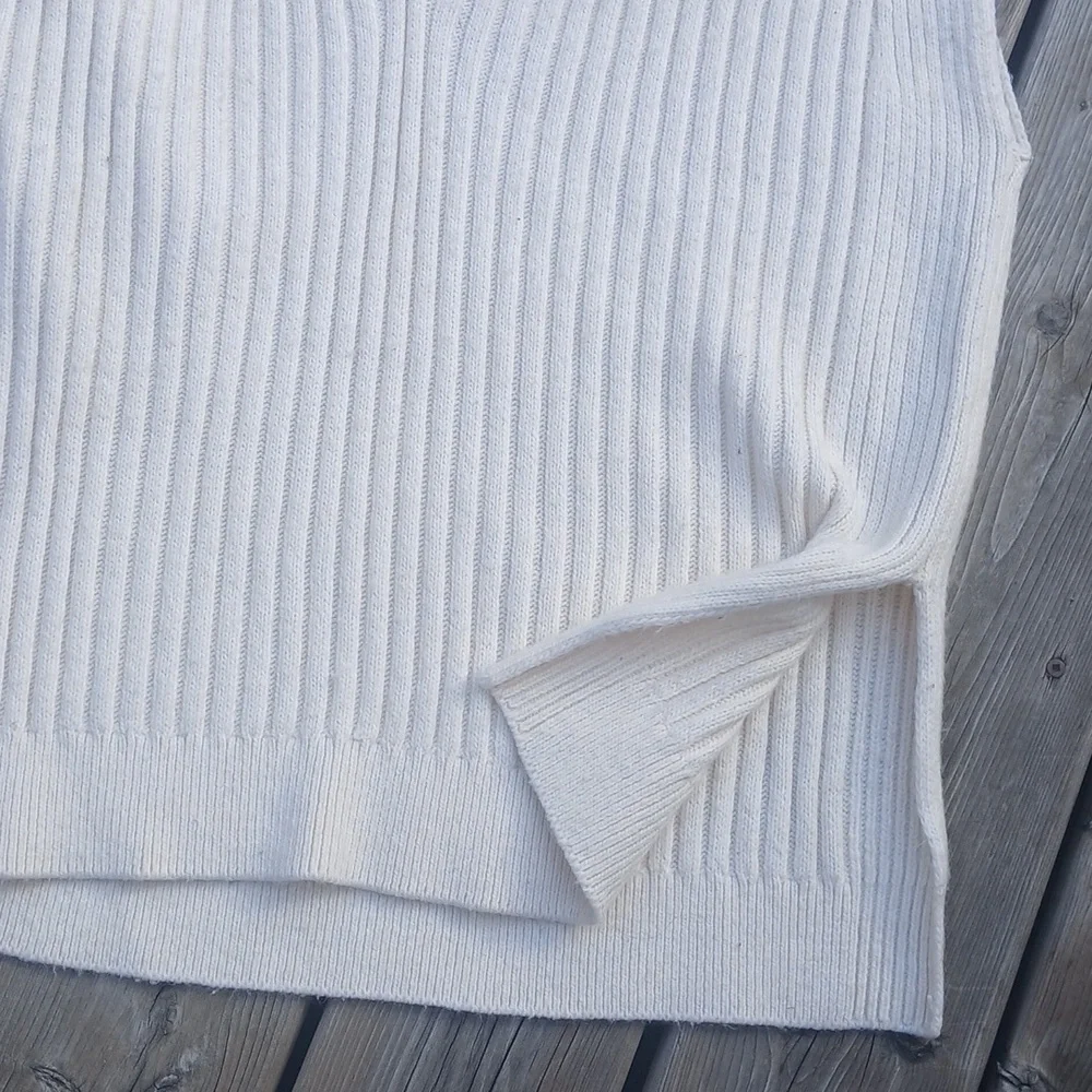H&M Off-White Ribbed Sweater Vest - Picture 4 of 5